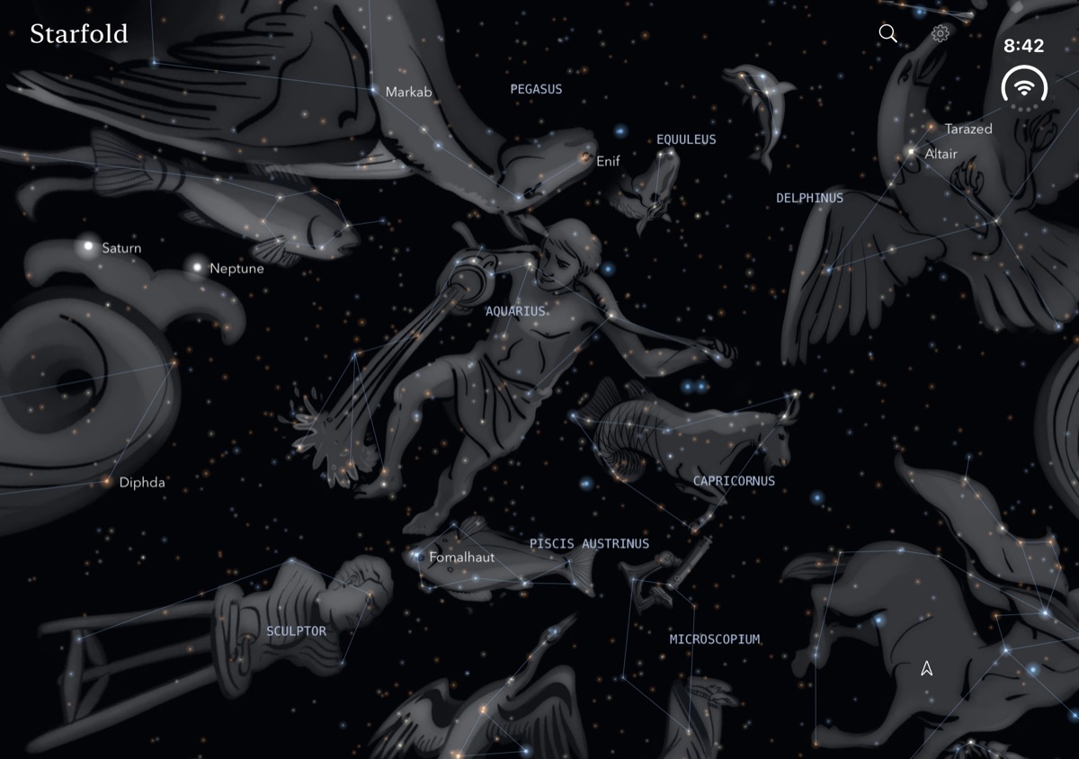 Starfold actual open-screen screenshot, first half
